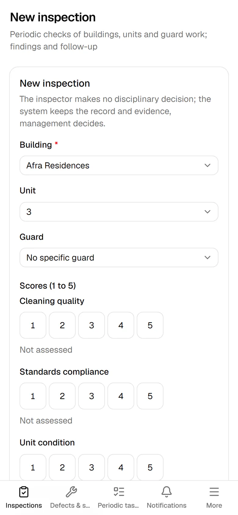 Select the host responsible for this unit so their performance score is recorded.